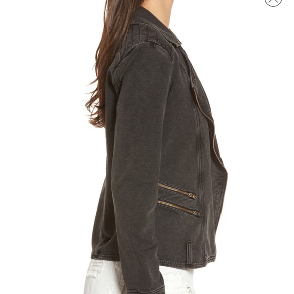 ❤️SOLD❤️Nordstrom BP Grey Wash Moto Jacket - Picture 3 of 8